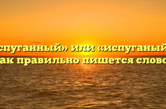 «Испуганный» или «испуганый» — как правильно пишется слово?