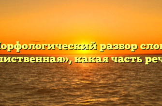 Морфологический разбор слова «лиственная», какая часть речи