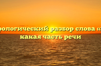 Морфологический разбор слова «пол», какая часть речи