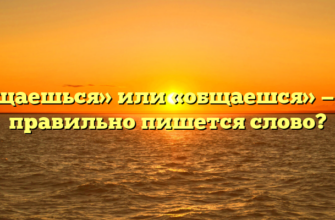 «Общаешься» или «общаешся» — как правильно пишется слово?